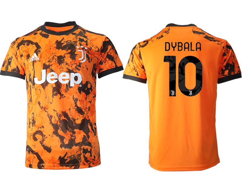 Men 2020-2021 club Juventus Second away aaa version #10 orange Soccer Jerseys1